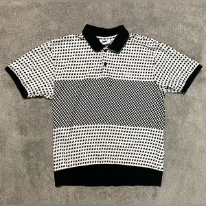 Obey Knit Polo Shirt Mens Small Short Sleeve Geometric Pattern Streetwear
